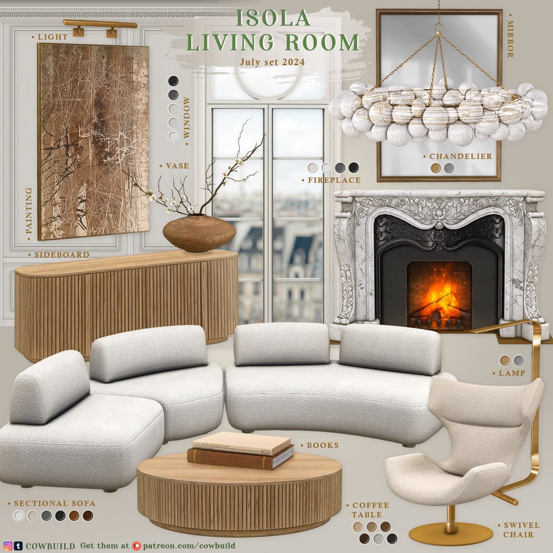 Скриншот мода Мебель для гостиной Isola Living Room